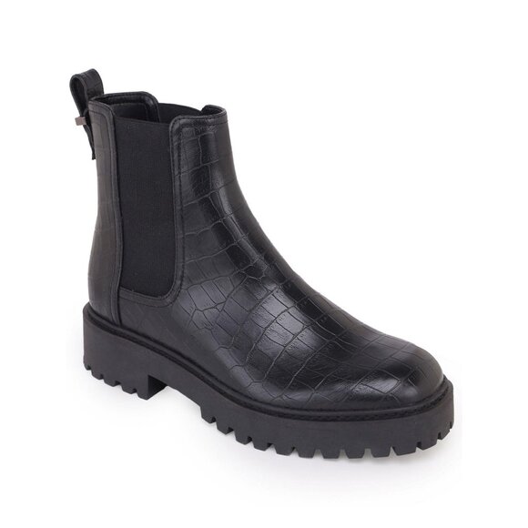 NWT Kenneth Cole Reaction Women's Salt Lug Chelsea Booties Black - Picture 1 of 1